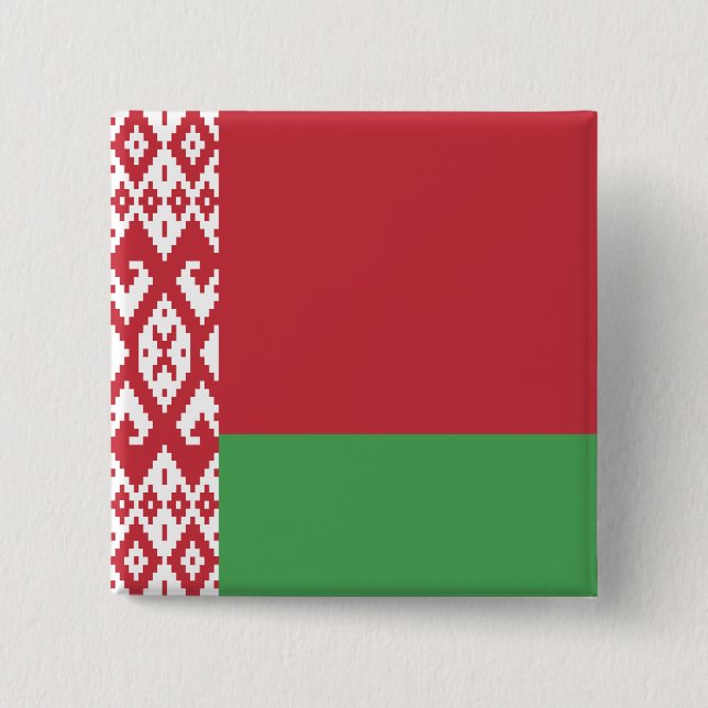 Flagge Weißrusslands Button (Vorderseite)