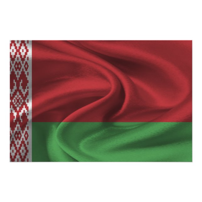 Flagge Weißrusslands Fotodruck (Vorne)