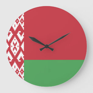 Flagge Weißrusslands Große Wanduhr