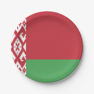 Flagge Weißrusslands Pappteller