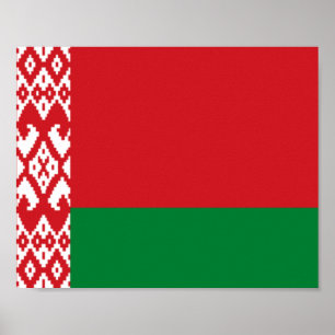 Flagge Weißrusslands Poster