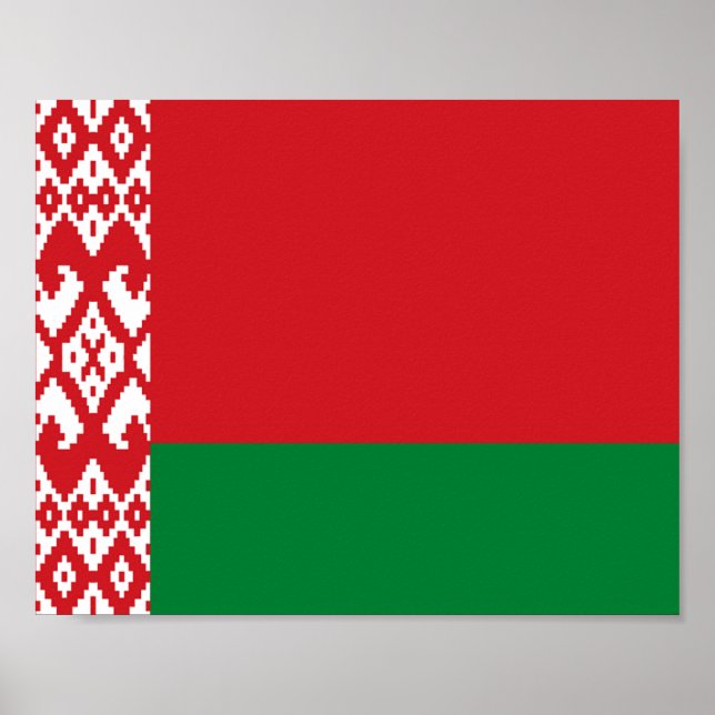Flagge Weißrusslands Poster (Vorne)