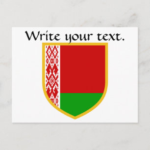 Flagge Weißrusslands Postkarte