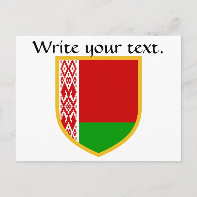 Flagge Weißrusslands Postkarte (Vorderseite)