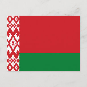 Flagge Weißrusslands Postkarte