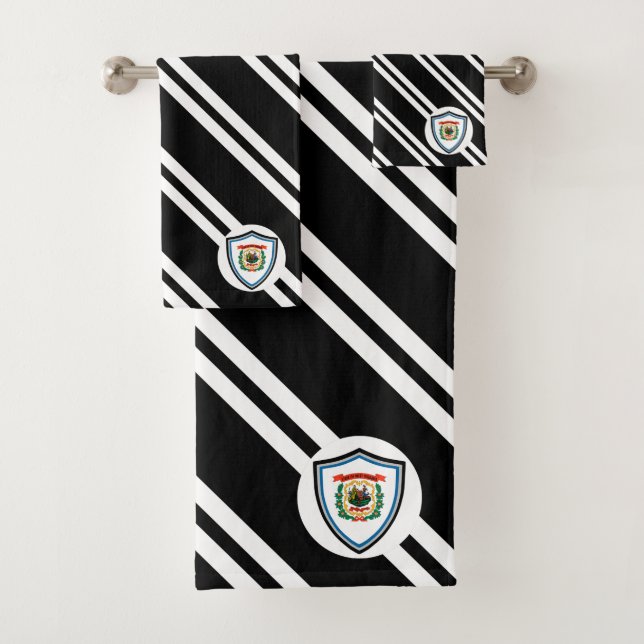 Flagge West Virginia Badhandtuch Set (Insitu)