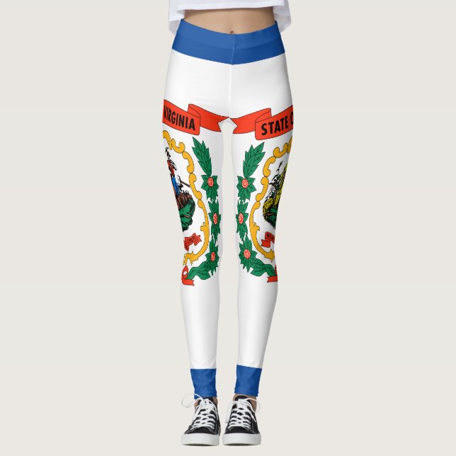 Flagge West Virginia Leggings (Vorderseite)