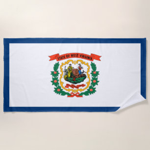 Flagge West Virginia Strandtuch