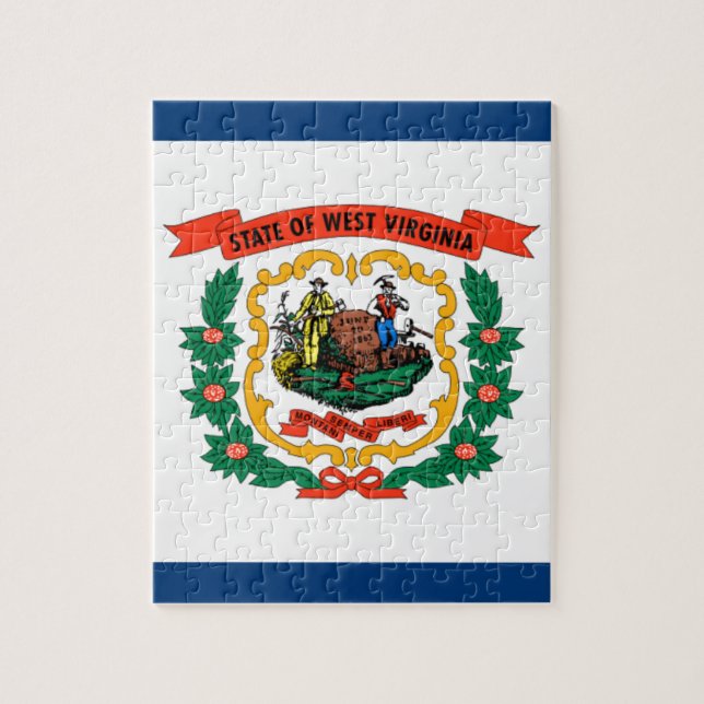 Flagge Westjordanlands Puzzle (Vertikal)