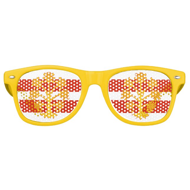 Flagge Westmorlands Retro-Sonnenbrille Partybrille (Vorderseite)