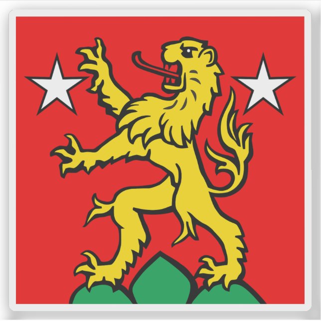 Flagge Zermatt, Schweiz Aufkleber (Vorderseite)