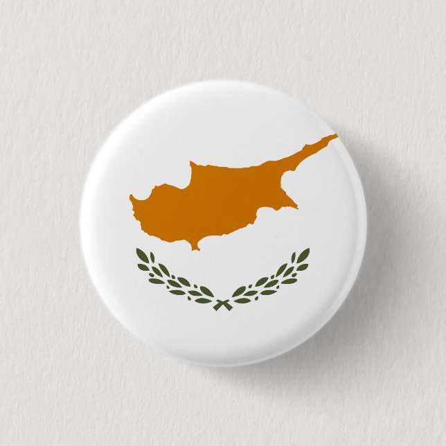 Flagge Zyperns Button (Vorderseite)