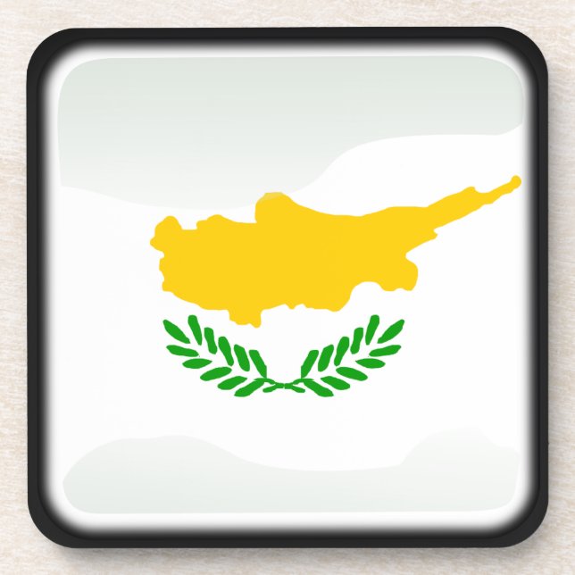 Flagge Zyperns Getränkeuntersetzer (Vorderseite)