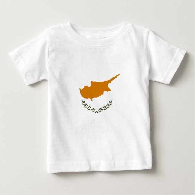 Flagge Zyperns (griechisch-zyprisch) Baby T-shirt (Vorderseite)
