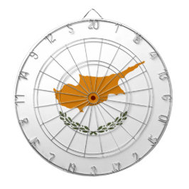 Flagge Zyperns (griechisch-zyprisch) Dartscheibe