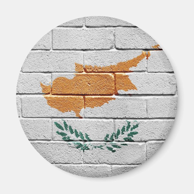 Flagge Zyperns Magnet (Vorne)