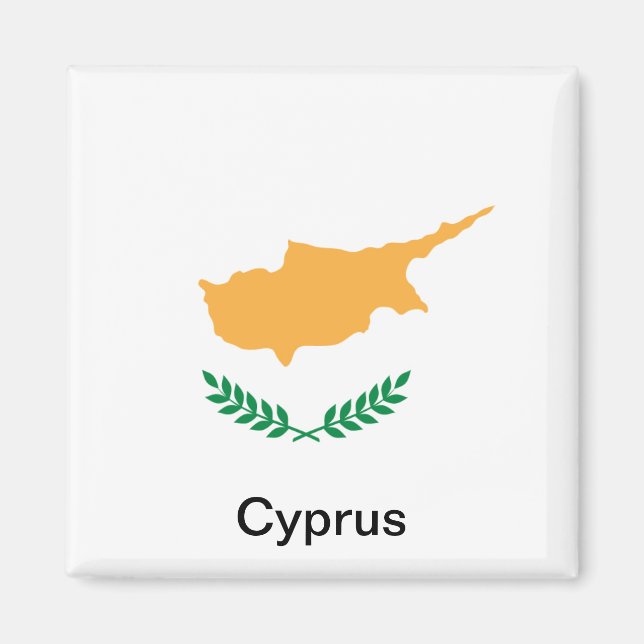 Flagge Zyperns Magnet (Vorne)