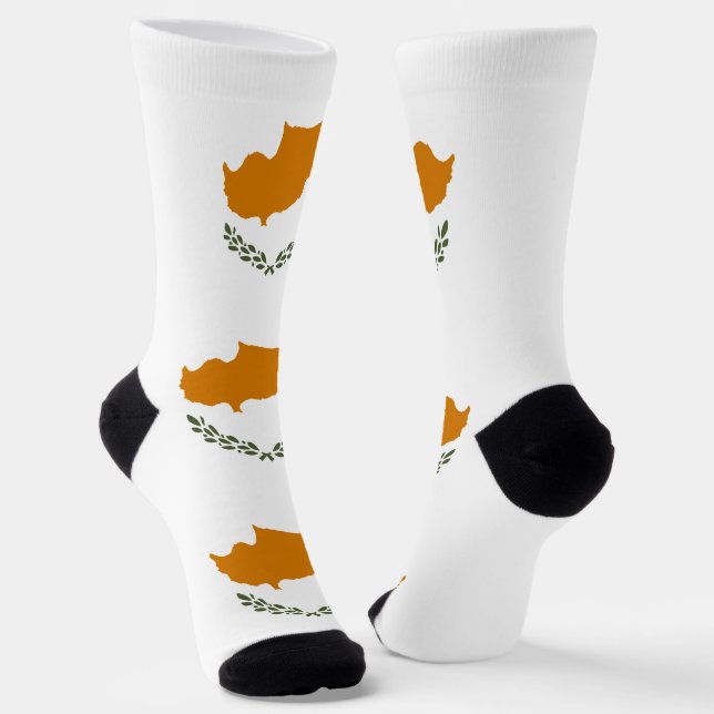 Flagge Zyperns Socken (Gewinkelt)