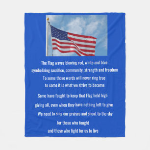 Flaggegedicht Fleecedecke
