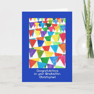 Flaggen-Abschluss-Glückwünsche für Christopher Karte