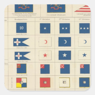 Flaggen, Abzeichen usw. Quadratischer Aufkleber