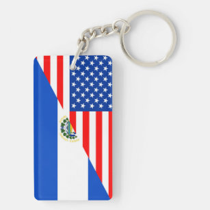 Flaggen-Amerika-Symbol Landes USA El Salvador Schlüsselanhänger