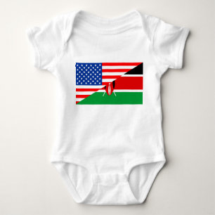 Flaggen-Amerika-Symbol Landes USA Kenia halbes Baby Strampler