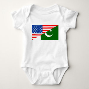 Flaggen-Amerika-Symbol Landes USA Pakistan halbes Baby Strampler