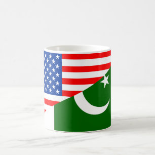 Flaggen-Amerika-Symbol Landes USA Pakistan halbes Kaffeetasse