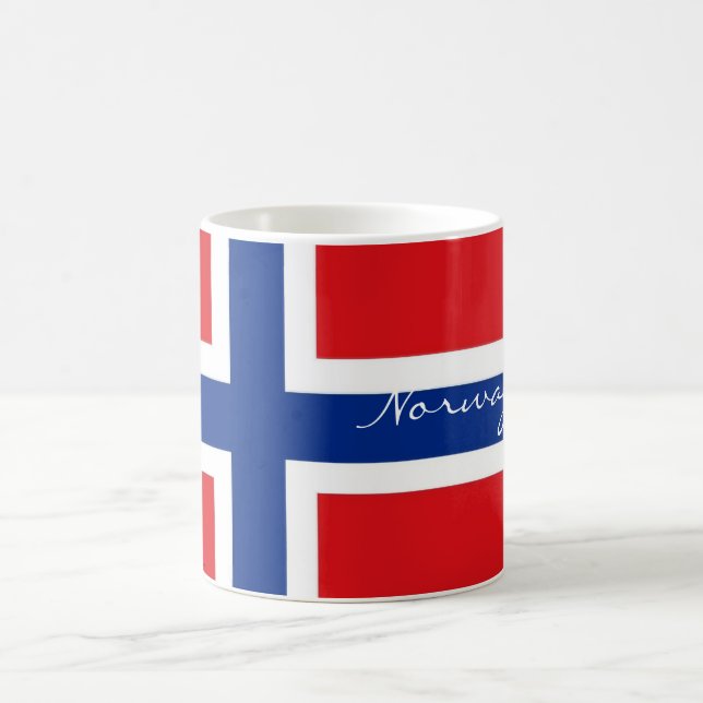 Flaggen-Andenken-Tasse Norwegens norwegische Kaffeetasse (Mittel)