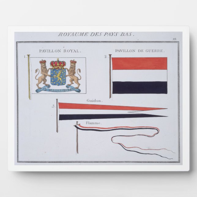 Flaggen aus dem Königreich der Niederlande, aus ei Fotoplatte (Vorderseite)