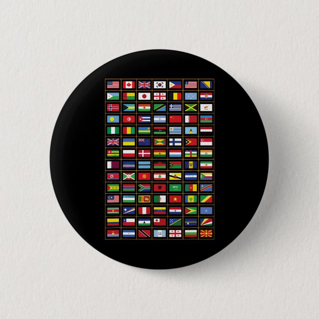 Flaggen der Länder der Welt Button (Vorderseite)