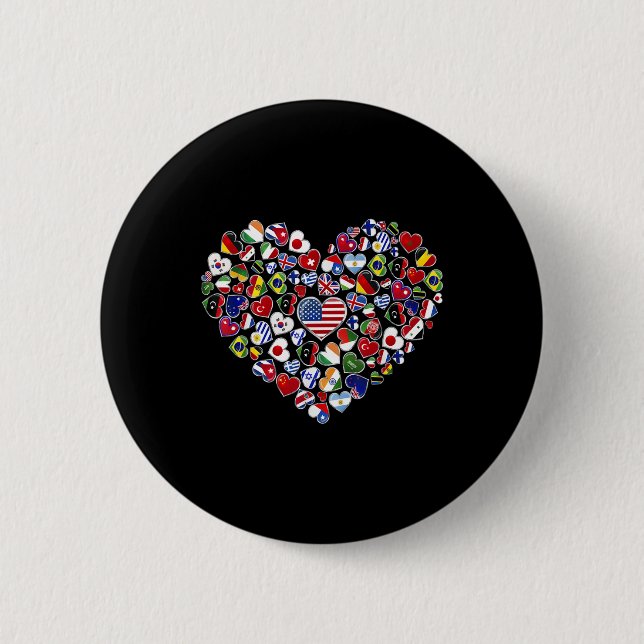 Flaggen der Länder der Welt, ein kulturelles Ex Button (Vorderseite)