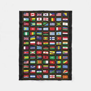 Flaggen der Länder der Welt Fleecedecke