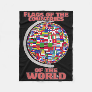 Flaggen der Länder der Welt Fleecedecke