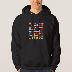Flaggen der Länder der Welt Hoodie