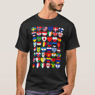 Flaggen der Länder der Welt International T-Shirt