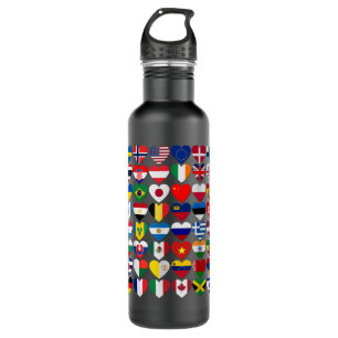Flaggen der Länder der Welt,Internationale Edelstahlflasche