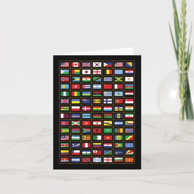 Flaggen der Länder der Welt Karte (Vorderseite)