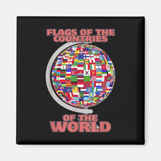 Flaggen der Länder der Welt Magnet (Vorne)