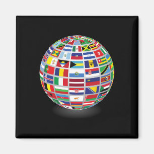 Flaggen der Länder der Welt Magnet