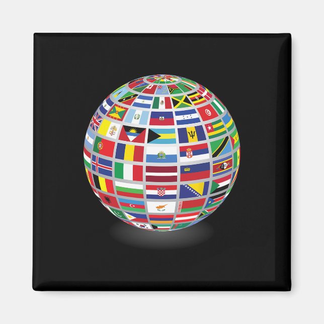 Flaggen der Länder der Welt Magnet (Vorne)