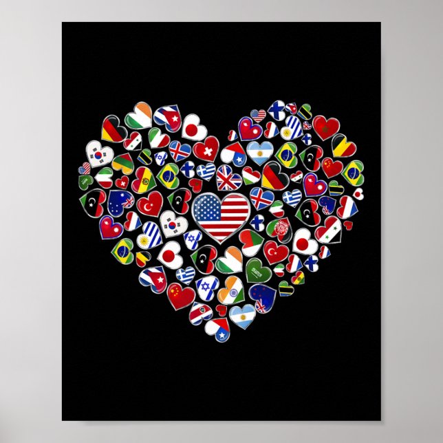 Flaggen der Länder der Welt Poster (Vorne)