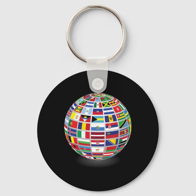 Flaggen der Länder der Welt Schlüsselanhänger (Vorderseite)