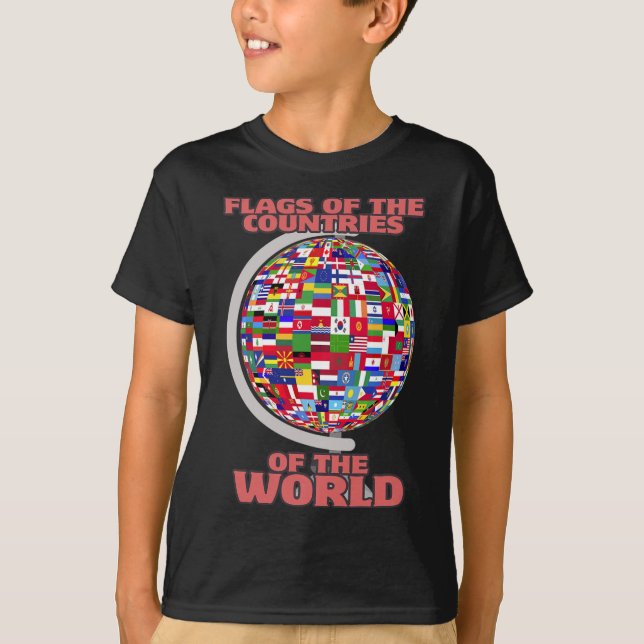 Flaggen der Länder der Welt T-Shirt (Vorderseite)