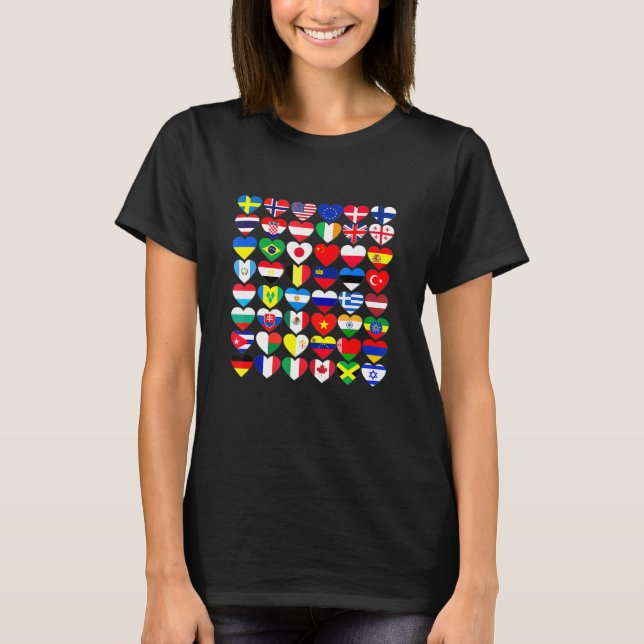 Flaggen der Länder der Welt T-Shirt (Vorderseite)