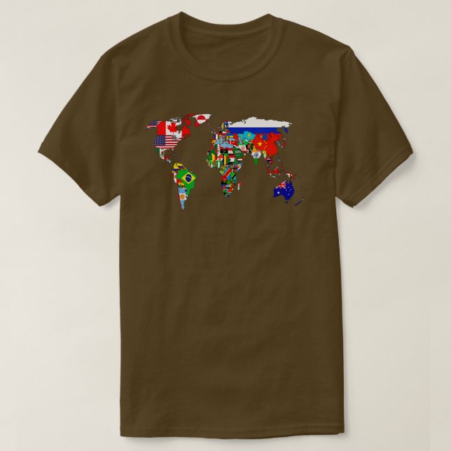 Flaggen der Länder der Welt T-Shirt (Design vorne)
