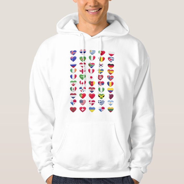 Flaggen der Länder Hoodie (Vorderseite)