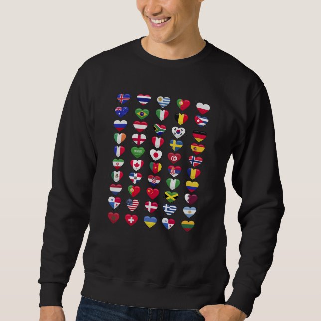 Flaggen der Länder Sweatshirt (Vorderseite)