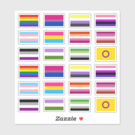 Flaggen der LGBTQ-Stolperbewegungen Aufkleber